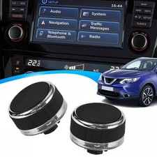 2pc Radio Knob Button Volume Stereo Tuner Power Connect FOR NISSAN QASHQAI-Juke