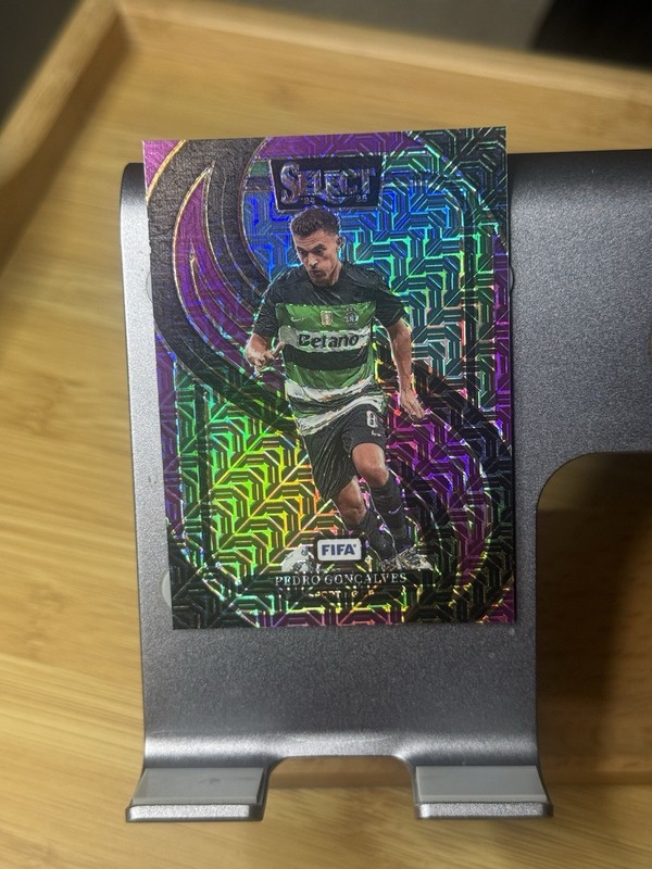 Pedro Goncalves 2024-25 Panini Select FIFA Purple Mojo #147