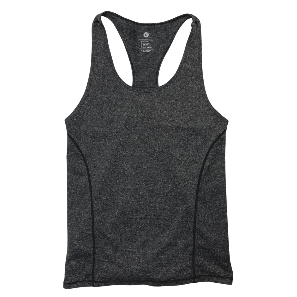 Lote de 3 camisetas sin mangas atléticas de entrenamiento espalda deportiva negras azules rojas para mujer talla S Foto 2 de 4