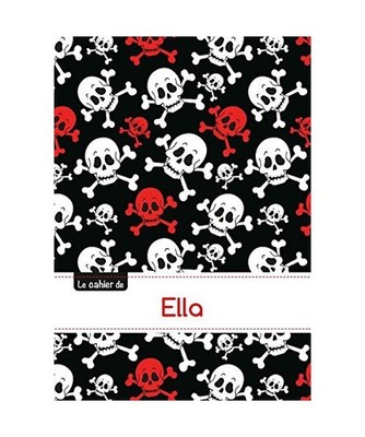 Le carnet d'Ella - Petits carreaux, 96p, A5 - Têtes de mort, XXX