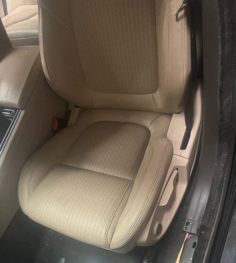 JAGUAR XE R SPORT 2015-2020 PASSENGER SIDE FRONT LEATHER SEAT WITH AIRBAG BEIGE - Image 3 of 3