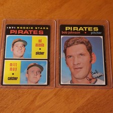 Topps 1971 MLB Card Lot 2 Pirates #343 Rookie Stars #365 Bob Johnson