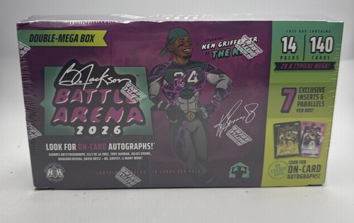 NEW Bo Jackson Battle Arena 2026 Ken Griffey Jr Double Mega Box *FACTORY SEALED*