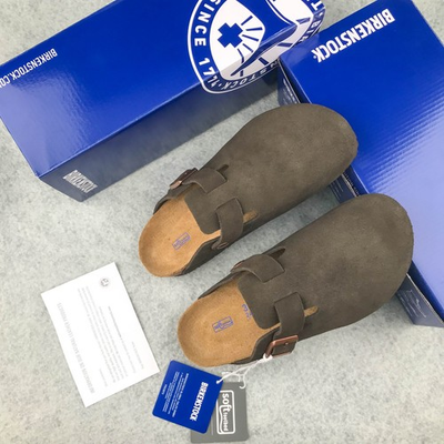 #ad #ad BIRKENSTOCK Boston Mocha Soft Footbed Suede Leather Unisex Clog Slippers EU37 45 $72.26