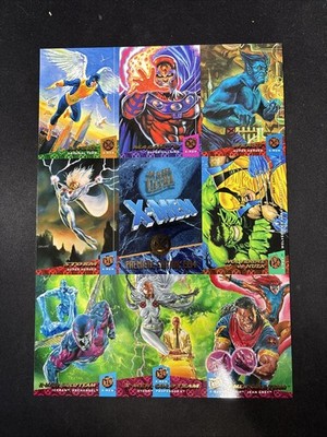 1994 Fleer Ultra X-MEN & Marvel - Premium Entertainment 9 Card Uncut Sheet - NM