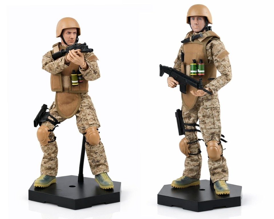 Action Figure Stand 12 Inch Connectable Metal Toy Stand for 1/6 And1/9 ...