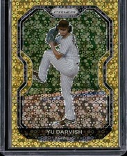 2021 Panini Prizm #142 Yu Darvish Gold Donut Circles Prizm #/10