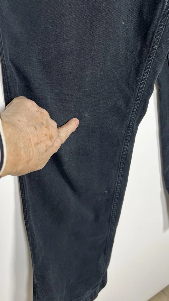 Carhartt Relaxed Fit Canvas Carpenter Work Pants Black Men’s Size 33x32 * Flaws - Image 4 of 4