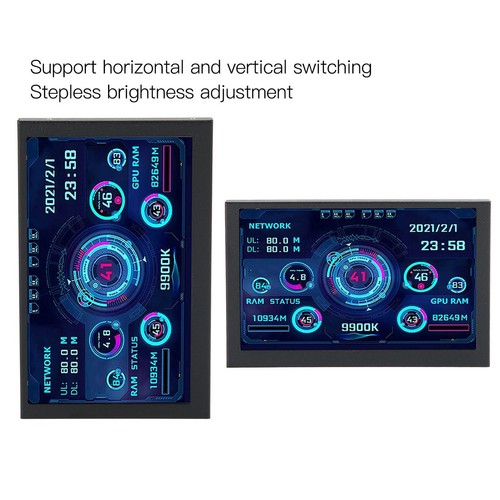PC CPU Data Monitor 5 Inch IPS Type C For Aida64 Temperature Display FAT - Picture 16 of 24