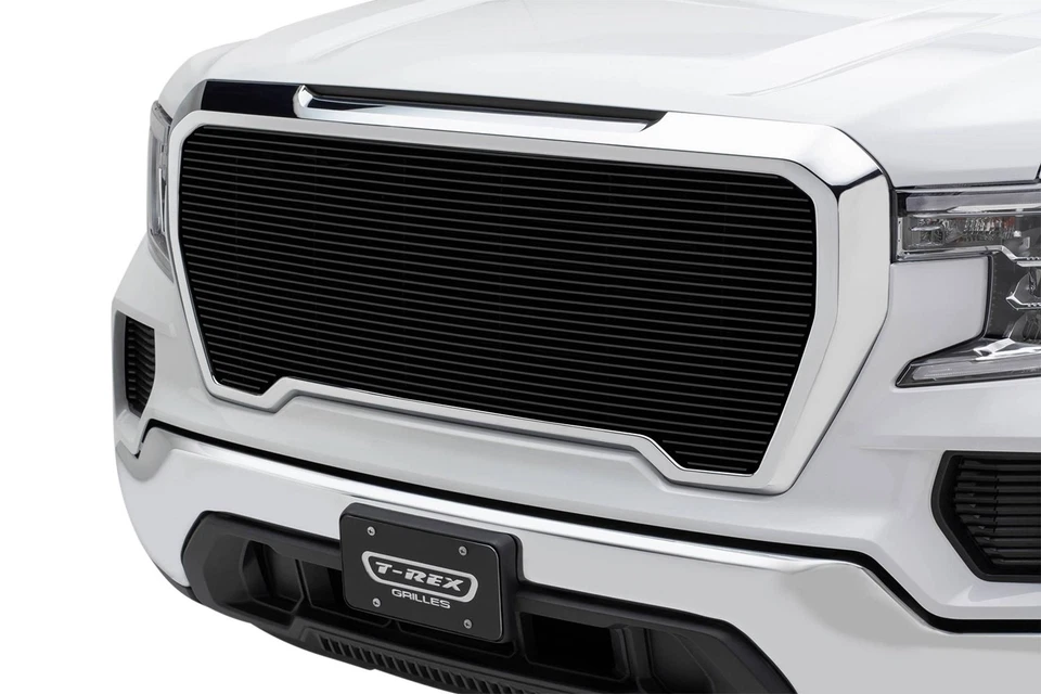For GMC Sierra 1500 19-22 T-Rex 20213B 1-Pc Black Horizontal Billet Main Grille Foto 4 de 4