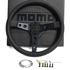 MOMO Prototipo P5 Black Edition 350mm/14inch Steering Wheel Genuine PU Leather
