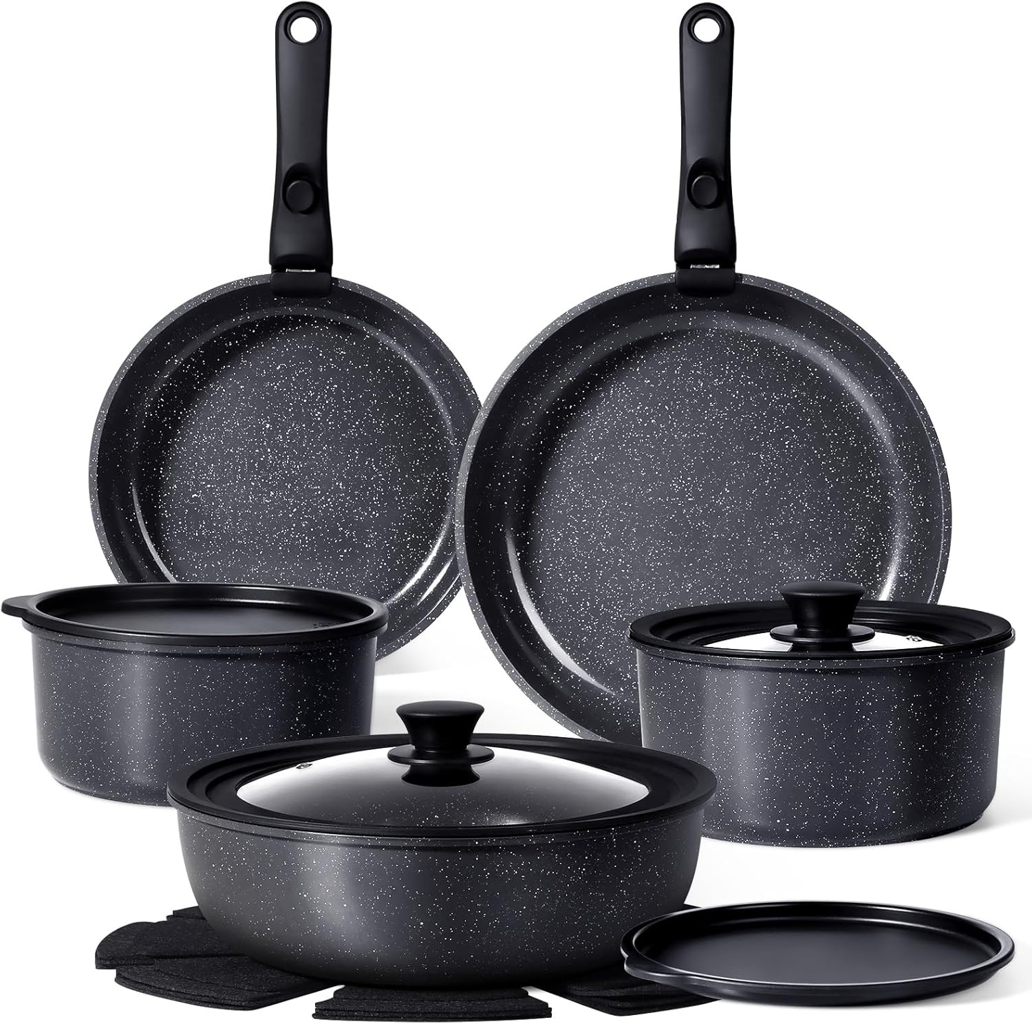 Batteria Pentole 15 Pezzi Ceramica - Cucina Sana e Sicura per Bambini