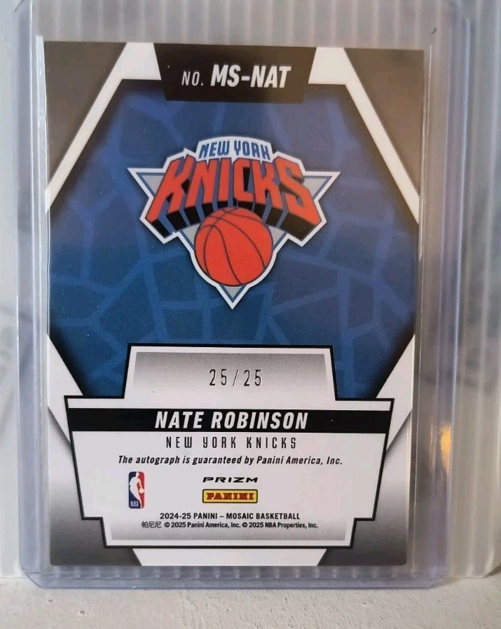 2024-25 Panini Mosaic Baloncesto Nate Robinson Naranja Prizm Scripts Automático/25 SSP Foto 3 de 3