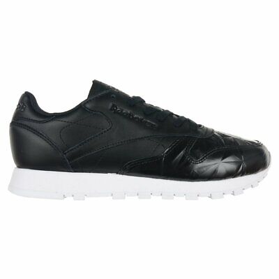 mareado cómo utilizar Rebaño Reebok Classic Leather Hype Metallic Womens Sports Sneakers Black Trainers  Shoe | eBay