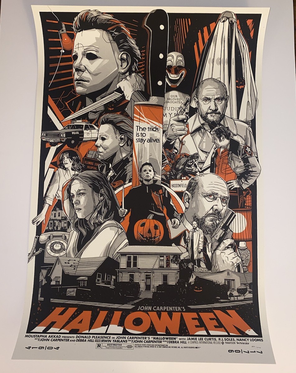 Halloween Tyler Stout Art Print Reg Ed Silkscreen Not Mondo Movie
