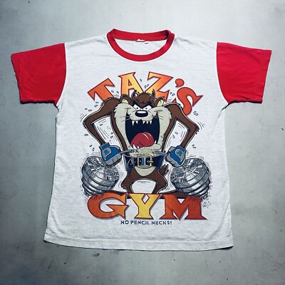 Vintage 90's Taz's Gym Looney Tunes T-shirt Small | eBay