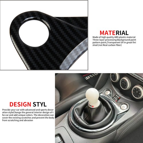 Carbon Fiber Style Inner Central Control Gear Panel Cover Trim For Nissan 370Z - Picture 5 of 8