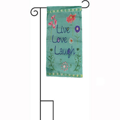 12x18 Live Love Laugh Sleeved w/ Garden Stand 12''x18'' Flag