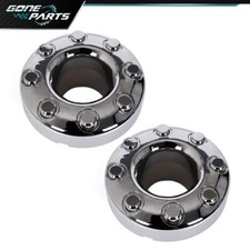 Tapacubos central plateados para rueda delantera 2 piezas abierto doble 4x4 Ford F350 2005-18
