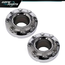 Fit For 2005-18 Ford F350 Dually 4x4 Open 2PCS Front Wheel Silver Center Hub Cap