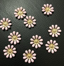 10 Crystal Button Beige Pearl Flatback Wedding Embellishments Hair