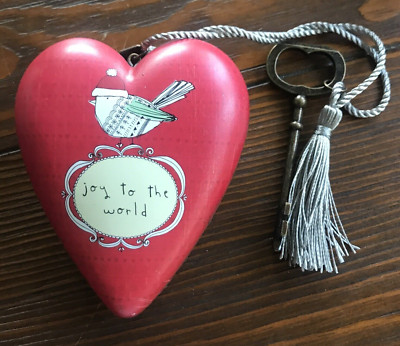 New Demdaco Art Hearts Joy to the World with Key in Original Gift Box A. Weeks