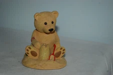 VINTAGE 1996 A MR. SANDMAN  BEAR W/CastleSAND SCULPTURE 3.5”