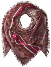 Echo Women's Oversized Plaid Cotton Square Scarf Mulberry