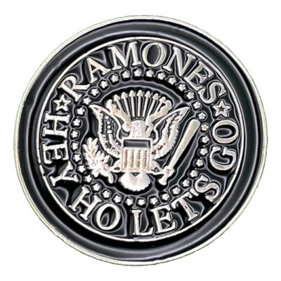 Embossed Enamel Lapel Pin Badge - Ramones Hey Ho! Logo Icon NEW