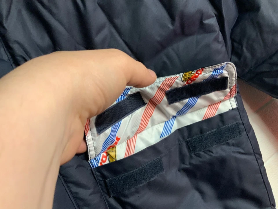 CHAQUETA DE FÁBRICA HONDA SUISSE GENUINA NUEVA NUNCA USADA RETRO NOS TELA TELA AZUL Foto 4 de 4