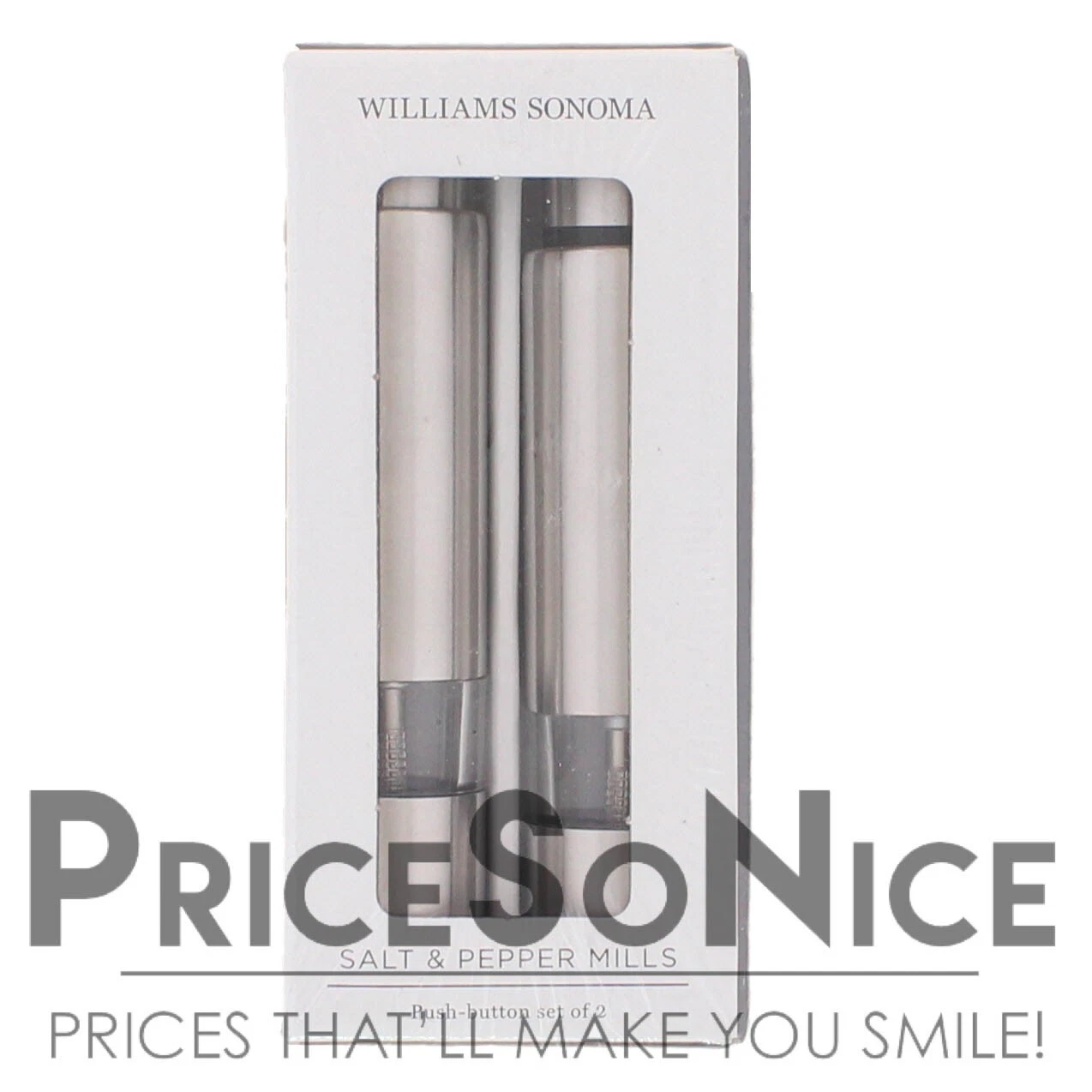 Williams Sonoma 5.75" Thumb Salt and Pepper Mill Set MSRP $100
Opens in a new window or tab