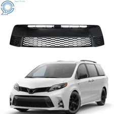Front Bumper Lower Grille Gloss Black TO1036189 For 2018-2020 Toyota Sienna SE