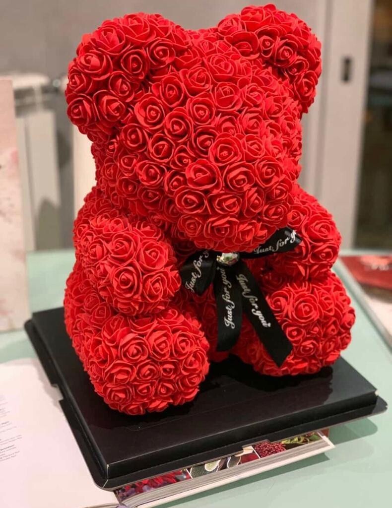 Orsetto di rose LoveBear Fiori Artificiali In Schiuma Orso Fatto
