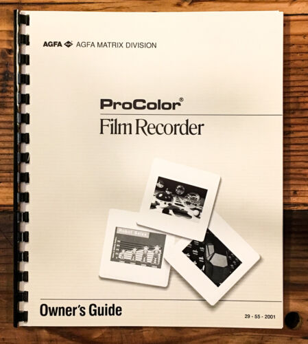 Agfa ProColor Film Recorder Owners / User Guide Manual *Original* - Afbeelding 1 van 1