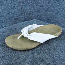 Vionic Pippa Women Flip Flop Sandal Shoes White Leather Size 10 Medium