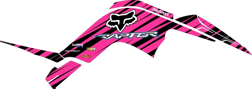 Yamaha Raptor 90 Graphic Kit 2016 to 2022 decal stickers