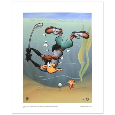 Looney Tunes Unterwasser Daffy Golf Nummeriert Lim. Warner Bros Poster Kunst