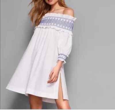ted baker white off shoulder dress Ted baker off shoulder floral dress NWT