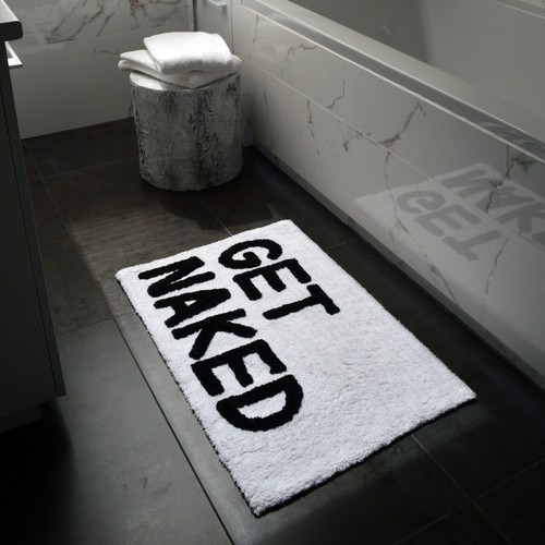 Get Naked Bath Mat - Slogan Non Slip Bathroom Rug, Supersoft Absorbent 50 x 80cm - Picture 8 of 17