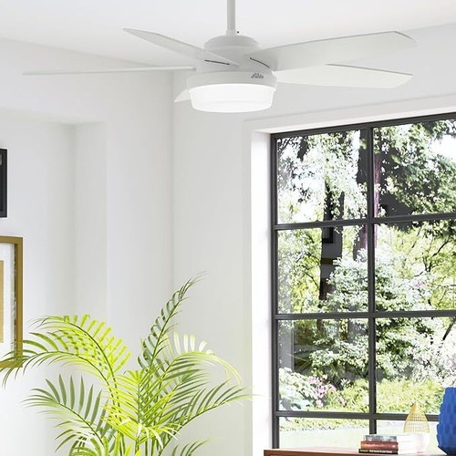 Hunter Fan CC52591-A 52" Indoor Ceiling Fan Light Kit Remote - Matte White - Picture 4 of 4