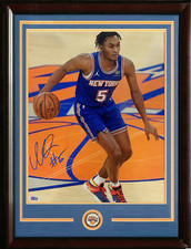 Immanuel Quickley NY Knicks Signed 16x20  Photo Framed Mint Autograph Steiner
