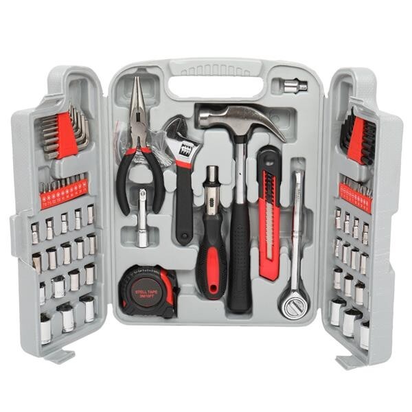 Professional 186pcs Tool Set Household Tools Kit Box Mechanics With