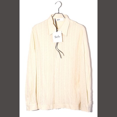 Sefr SEFA RIPLEY SHIRT LONG SLEEVE M MEDALLION IVORY Used 
