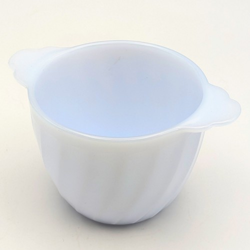 Vintage Fire King Glass Azurite Light Blue Swirl Creamer and Open Sugar no Lid - Picture 4 of 7