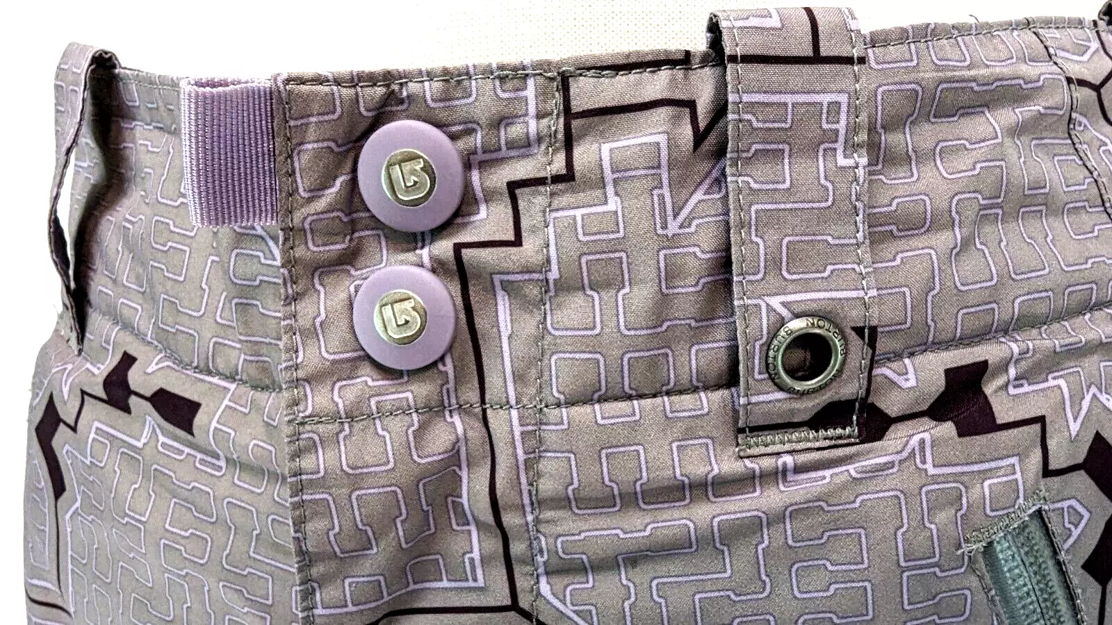burton goer-tex geometric print flaw pants