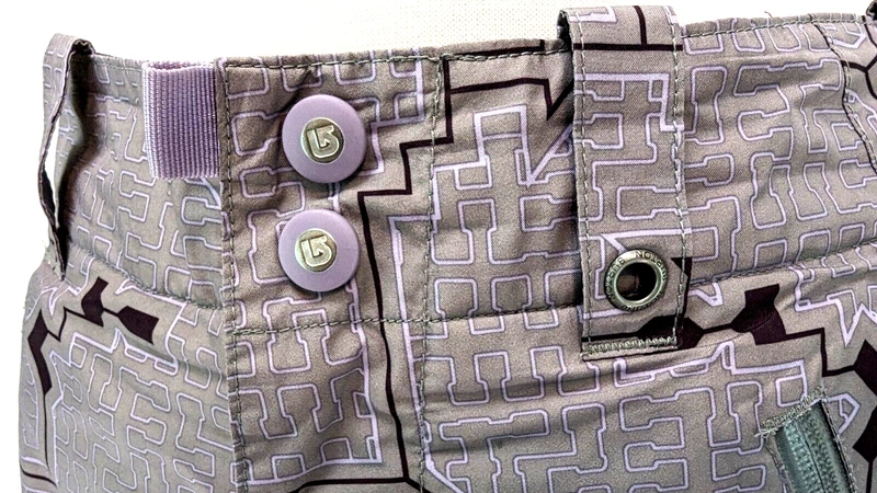 burton goer-tex geometric print flaw pants