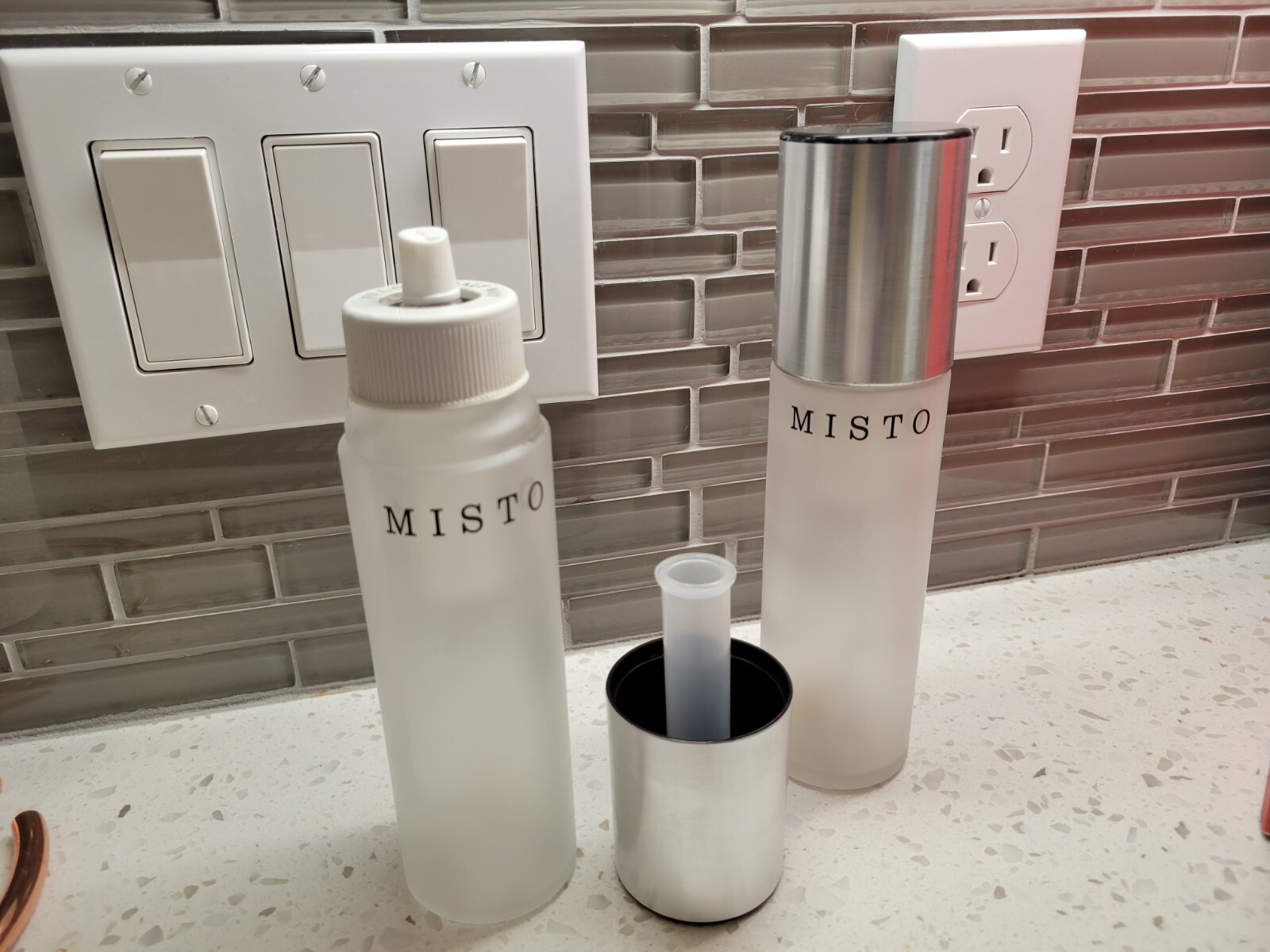 Misto Oil Sprayer, Frosted Glass 7.75 Inch eBay