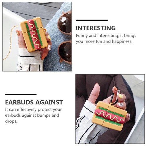 Hot Dog Burger Fall Steuersatzabdeckung Für Generation 1/2 Etui Ohrstöpsel - 第 12/12 張圖片