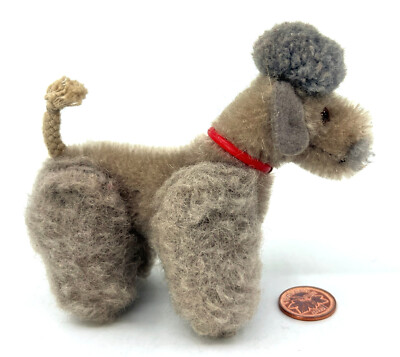 Steiff - シュタイフ★Cat Tapsy 11cm★Poodle Snobby 完品 Steiff Snobby Grey Poodle Dog 1960s Wool and Mohair Plush