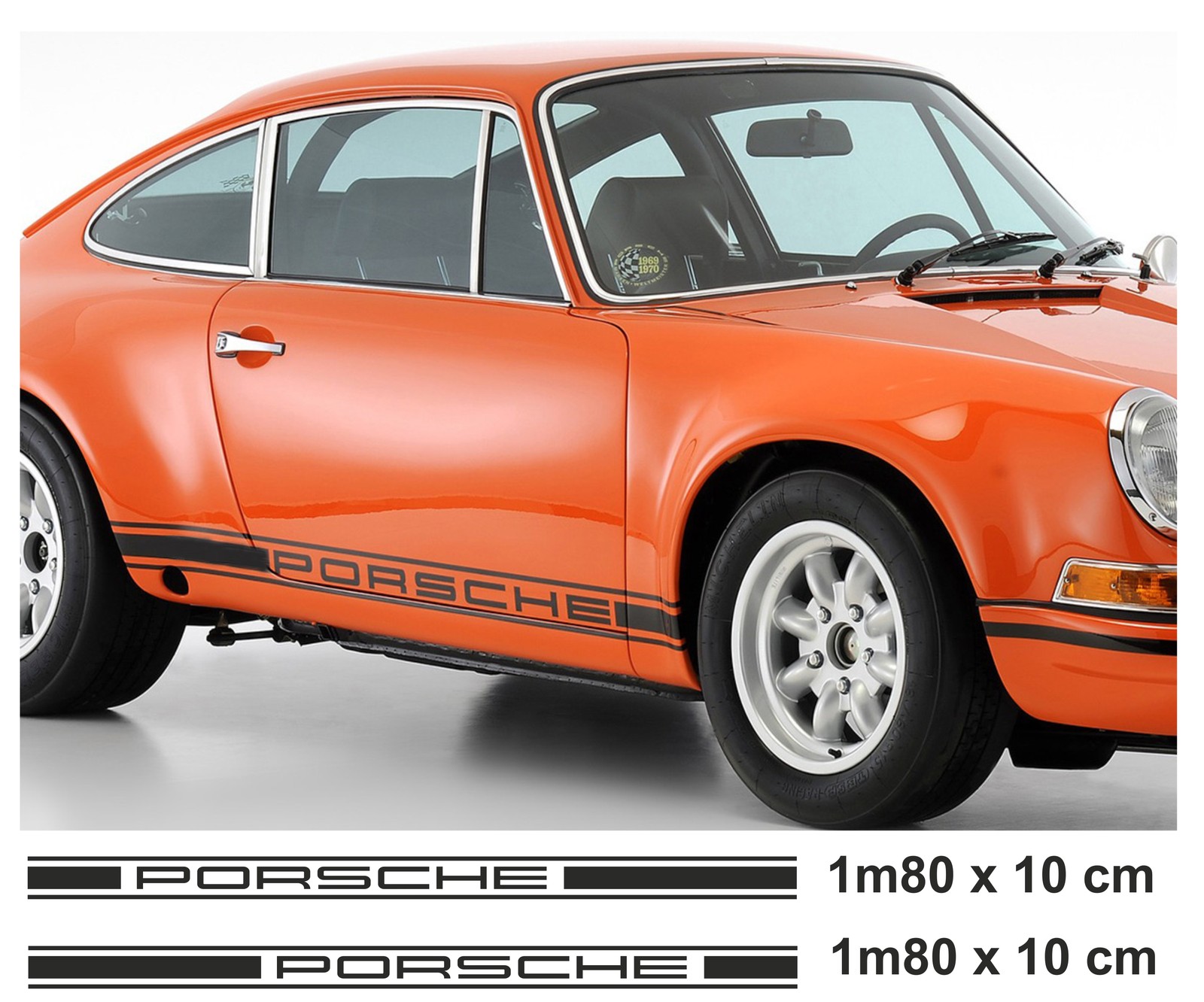 DOUBLES FILETS BAS DE PORTES PORSCHE idéal pour les sorties de clubs et rallyes historiques